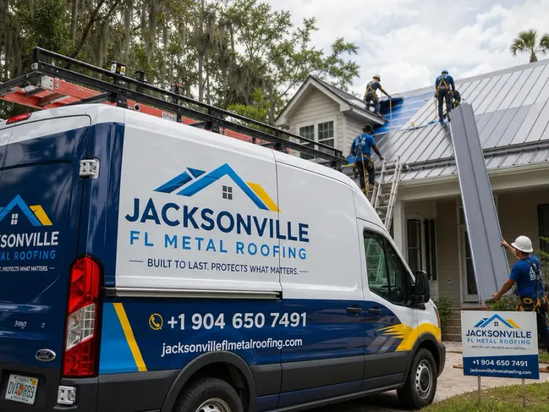 Metal roofing professionals working in Jacksonville